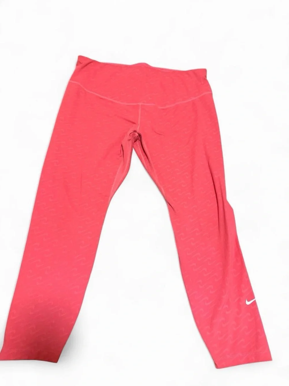 Nike Coral Pink Athletic Leggings with Swoosh